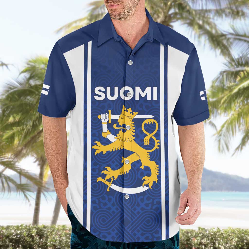 Personalized Finland Suomi Lion Hawaiian Shirt Pride Of The North - Wonder Print Shop