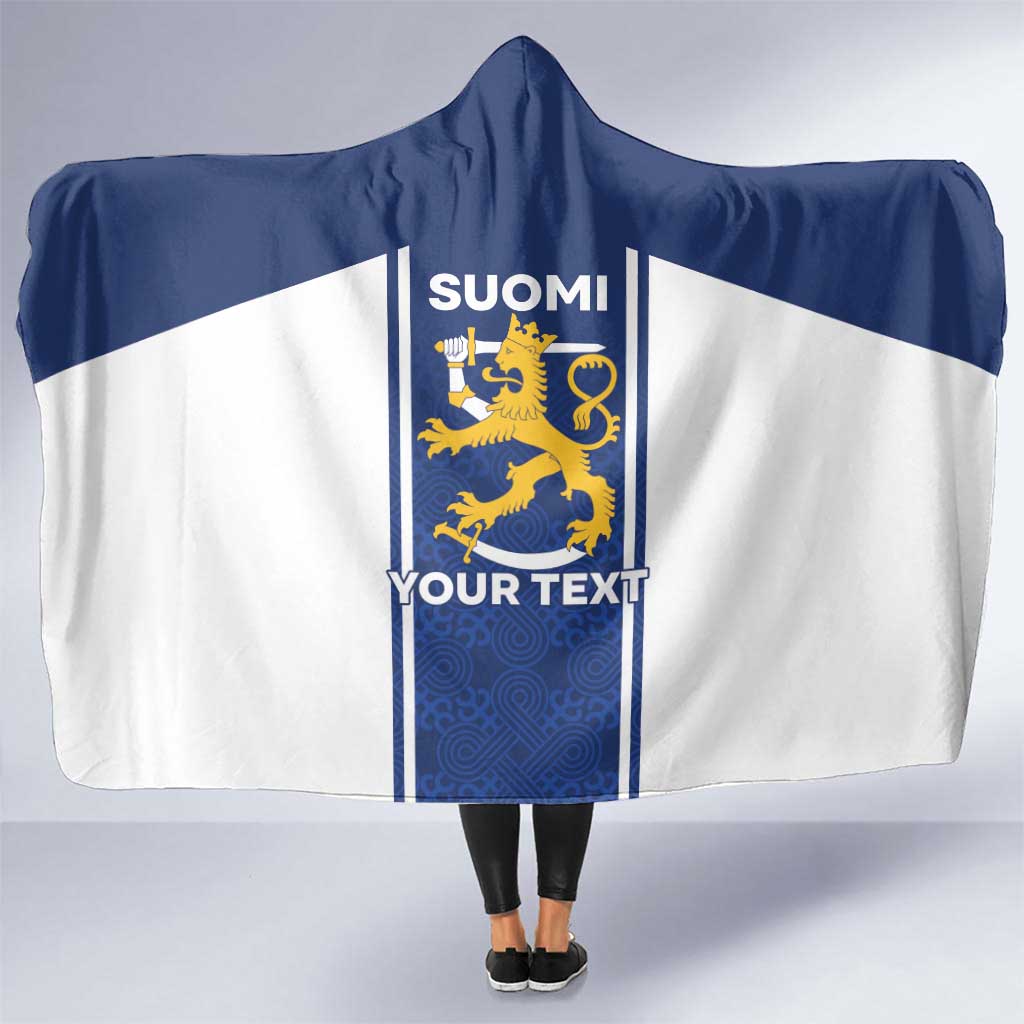 Personalized Finland Suomi Lion Hooded Blanket Pride Of The North - Wonder Print Shop