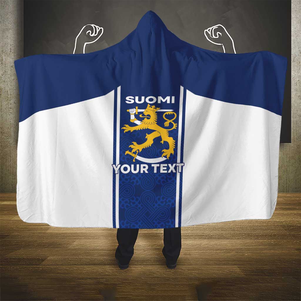 Personalized Finland Suomi Lion Hooded Blanket Pride Of The North - Wonder Print Shop