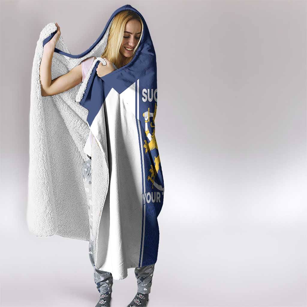 Personalized Finland Suomi Lion Hooded Blanket Pride Of The North - Wonder Print Shop