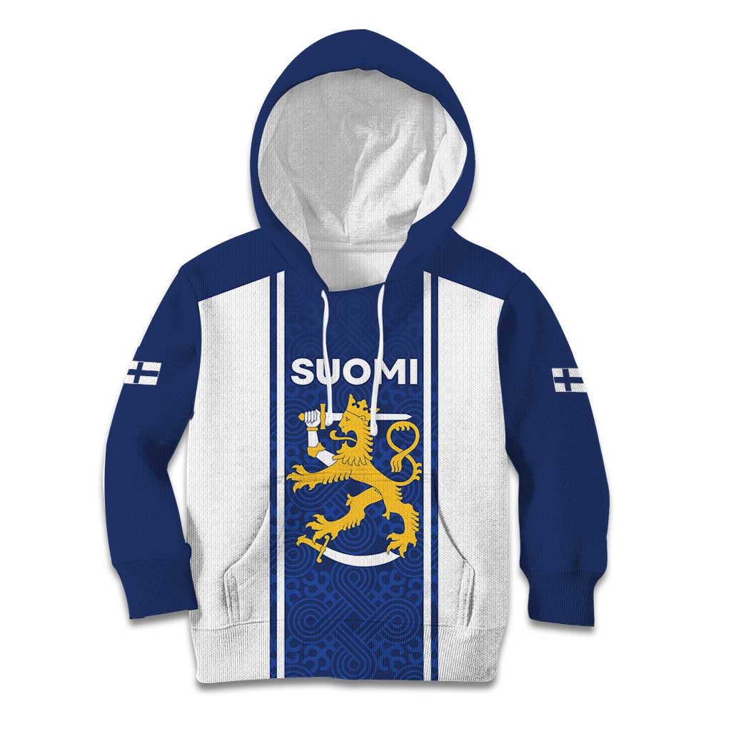 Personalized Finland Suomi Lion Kid Hoodie Pride Of The North - Wonder Print Shop