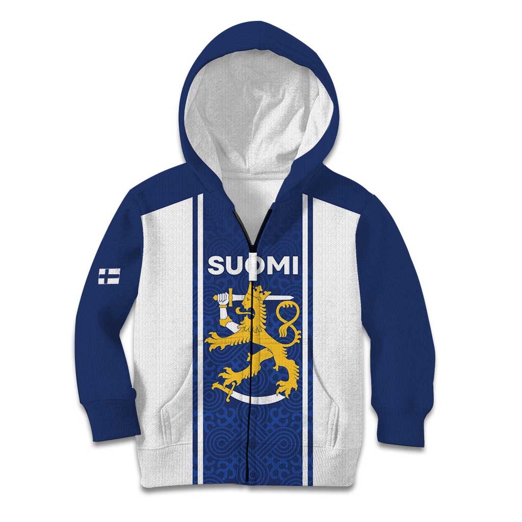 Personalized Finland Suomi Lion Kid Hoodie Pride Of The North - Wonder Print Shop