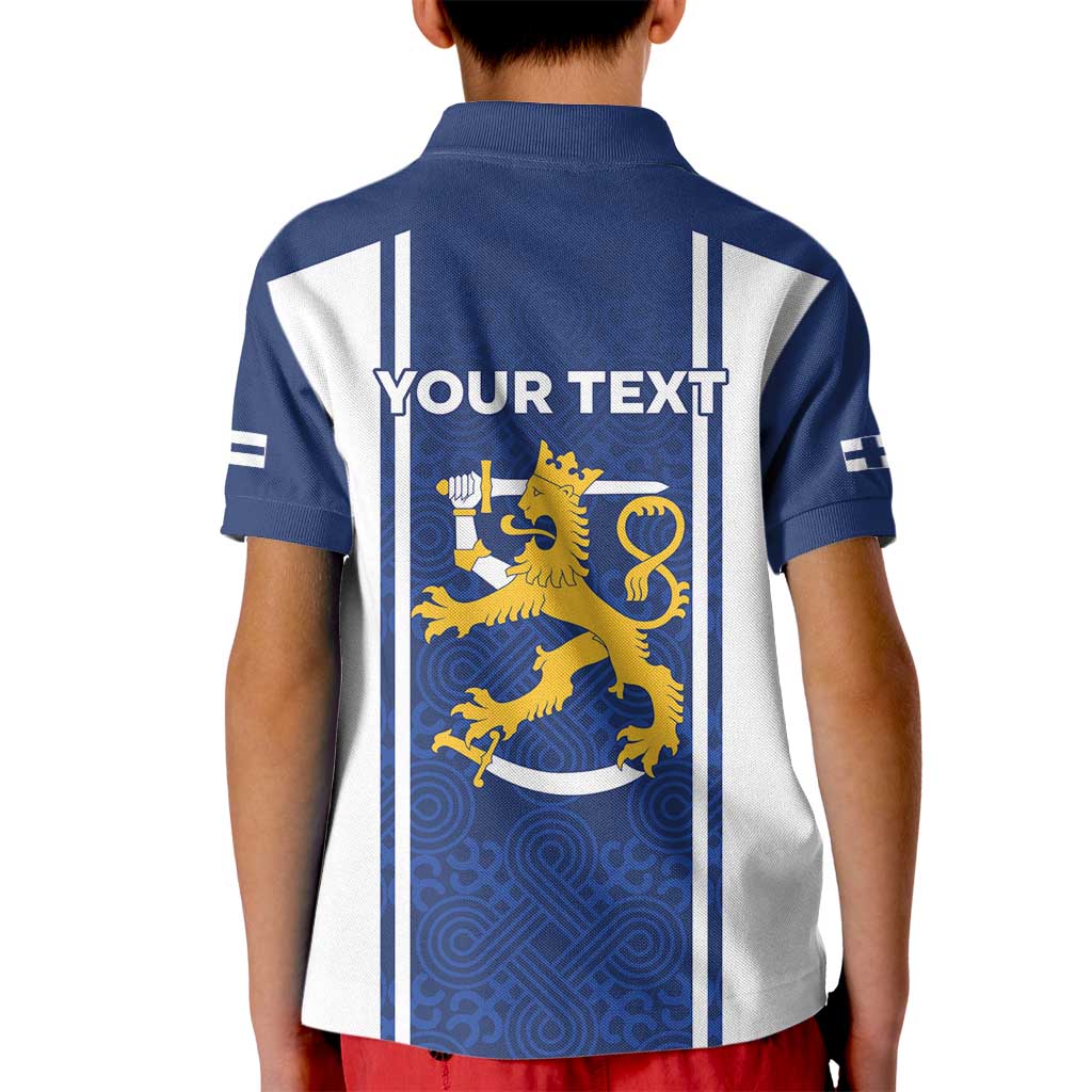 Personalized Finland Suomi Lion Kid Polo Shirt Pride Of The North - Wonder Print Shop
