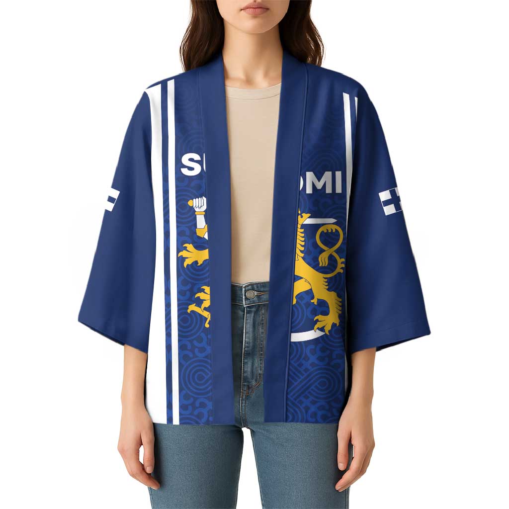 Personalized Finland Suomi Lion Kimono Pride Of The North - Wonder Print Shop