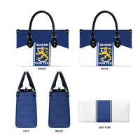 Personalized Finland Suomi Lion Leather Bag Pride Of The North - Wonder Print Shop