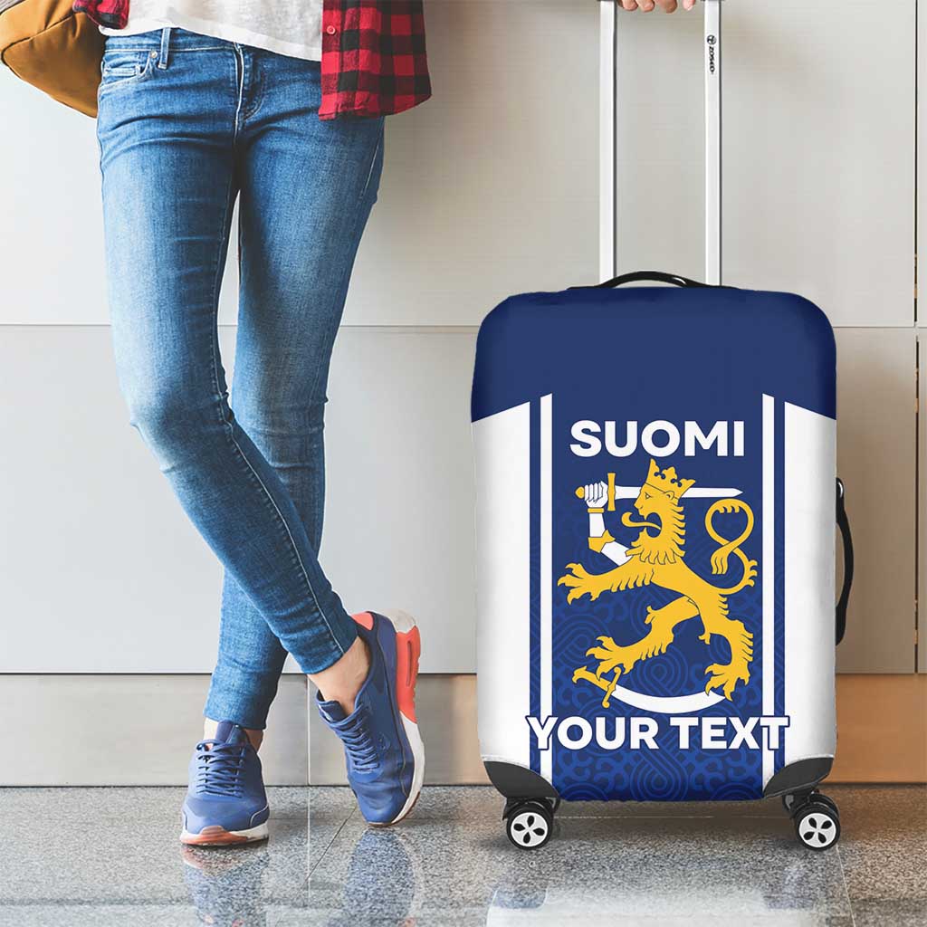 Personalized Finland Suomi Lion Luggage Cover Pride Of The North - Wonder Print Shop
