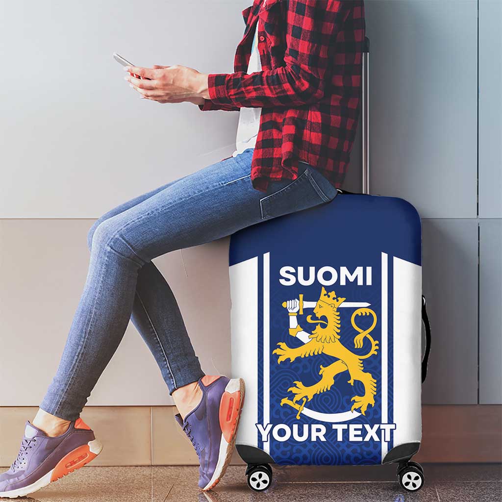 Personalized Finland Suomi Lion Luggage Cover Pride Of The North - Wonder Print Shop