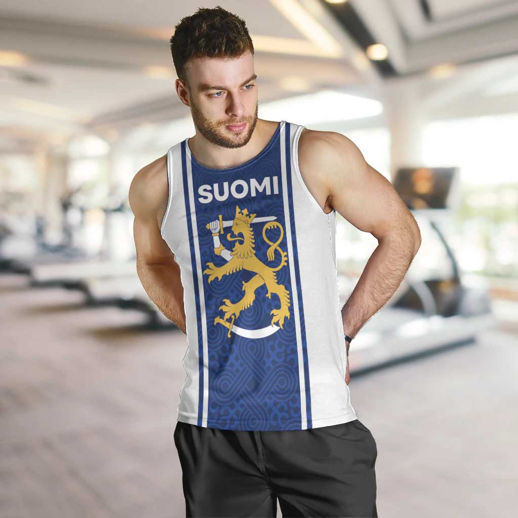 Personalized Finland Suomi Lion Men Tank Top Pride Of The North - Wonder Print Shop