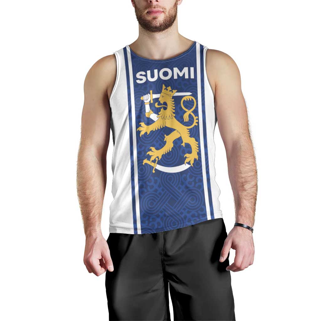 Personalized Finland Suomi Lion Men Tank Top Pride Of The North - Wonder Print Shop
