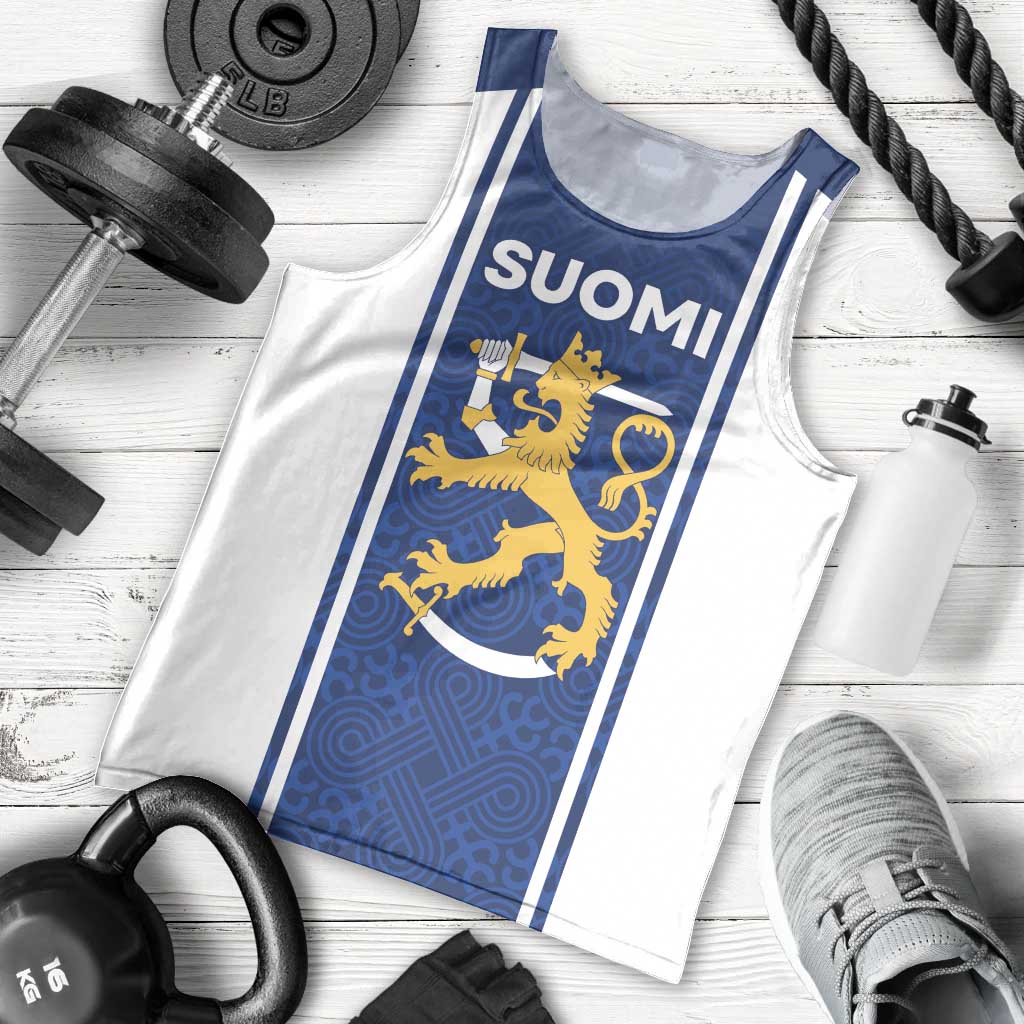 Personalized Finland Suomi Lion Men Tank Top Pride Of The North - Wonder Print Shop