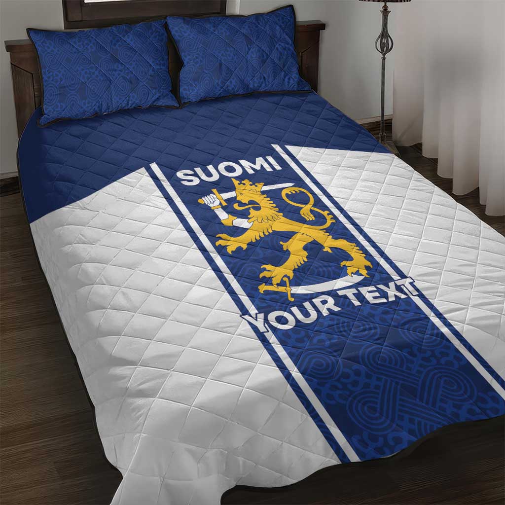 Personalized Finland Suomi Lion Quilt Bed Set Pride Of The North - Wonder Print Shop