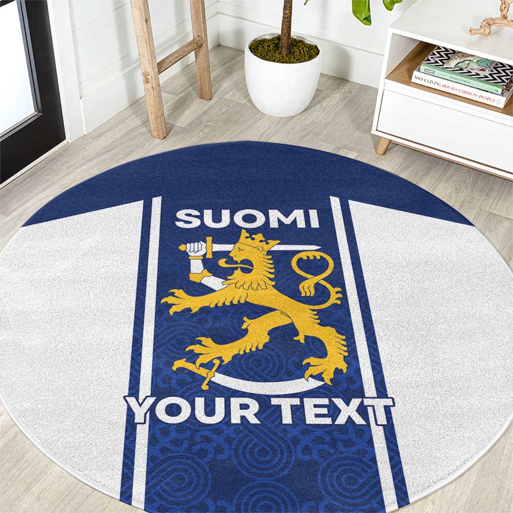 Personalized Finland Suomi Lion Round Carpet Pride Of The North - Wonder Print Shop
