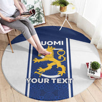 Personalized Finland Suomi Lion Round Carpet Pride Of The North - Wonder Print Shop