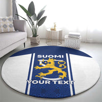Personalized Finland Suomi Lion Round Carpet Pride Of The North - Wonder Print Shop