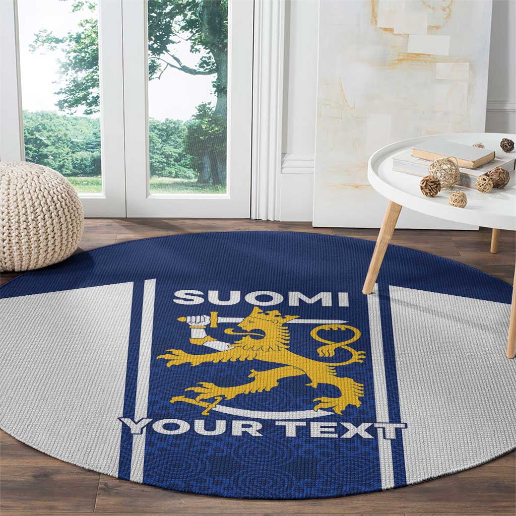 Personalized Finland Suomi Lion Round Carpet Pride Of The North - Wonder Print Shop