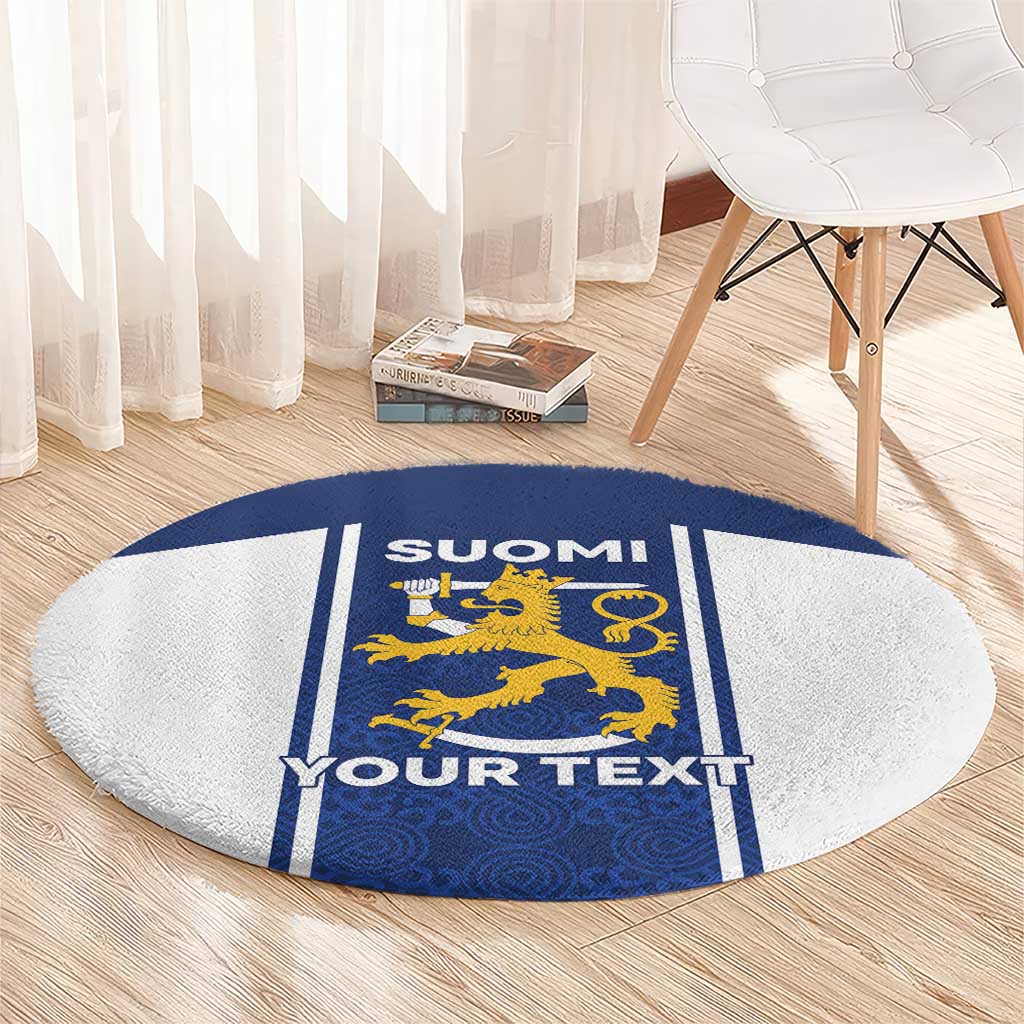 Personalized Finland Suomi Lion Round Carpet Pride Of The North - Wonder Print Shop