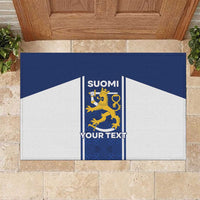 Personalized Finland Suomi Lion Rubber Doormat Pride Of The North - Wonder Print Shop