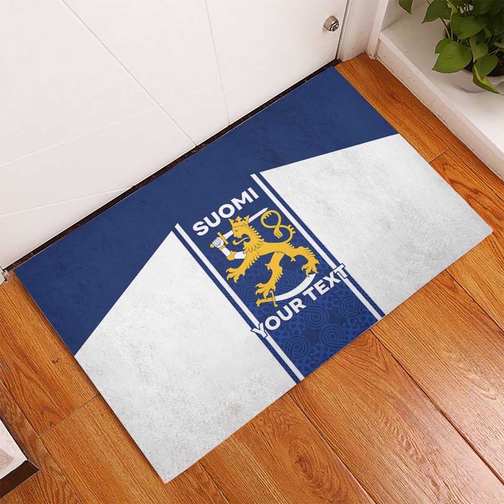 Personalized Finland Suomi Lion Rubber Doormat Pride Of The North - Wonder Print Shop