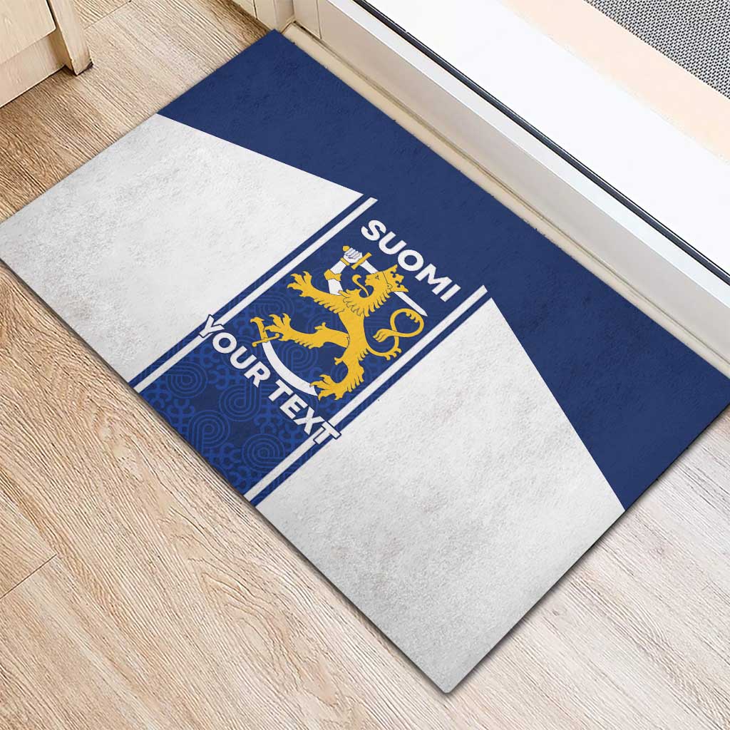 Personalized Finland Suomi Lion Rubber Doormat Pride Of The North - Wonder Print Shop