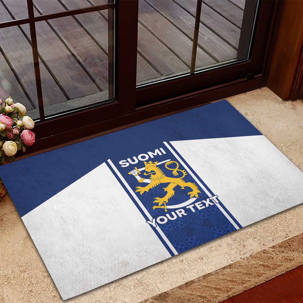 Personalized Finland Suomi Lion Rubber Doormat Pride Of The North - Wonder Print Shop