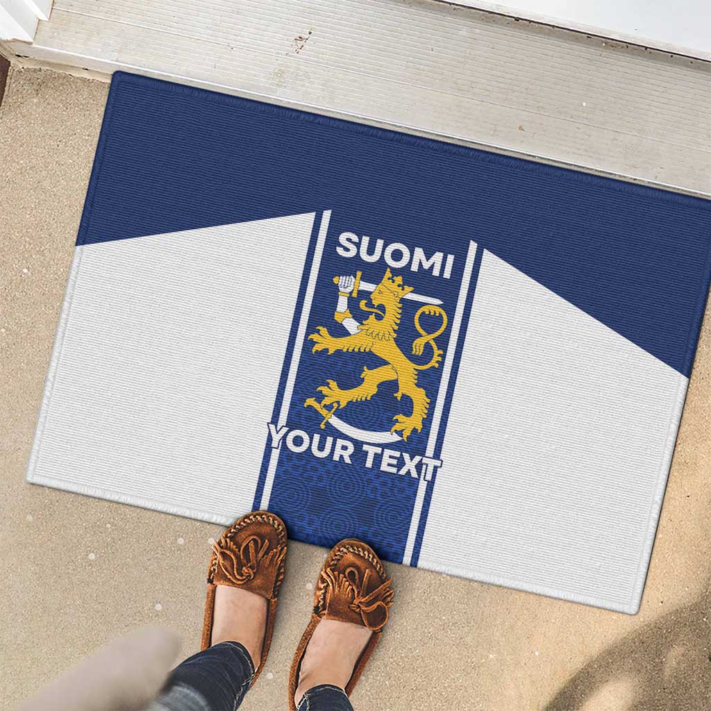 Personalized Finland Suomi Lion Rubber Doormat Pride Of The North - Wonder Print Shop