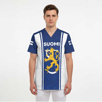 Personalized Finland Suomi Lion Scrub Top Pride Of The North - Wonder Print Shop