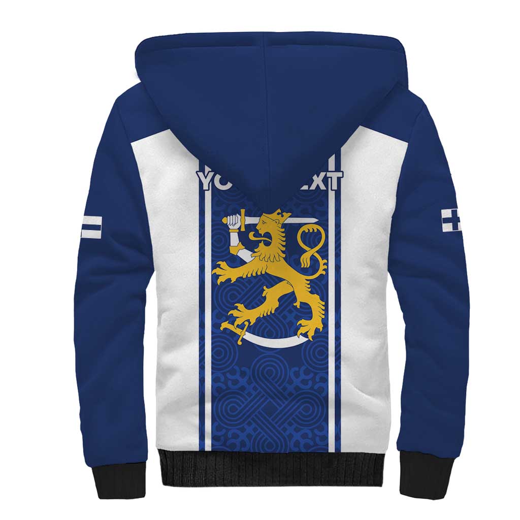 Personalized Finland Suomi Lion Sherpa Hoodie Pride Of The North - Wonder Print Shop
