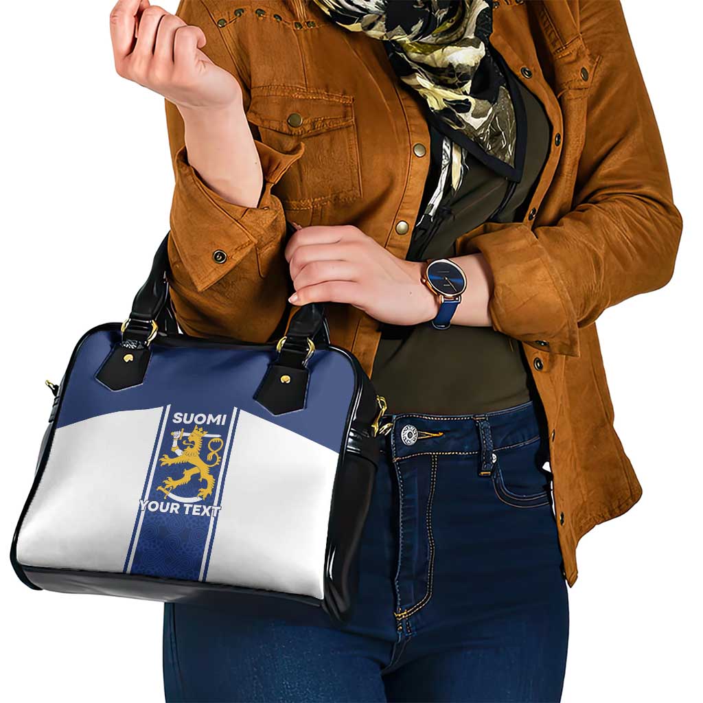 Personalized Finland Suomi Lion Shoulder Handbag Pride Of The North - Wonder Print Shop
