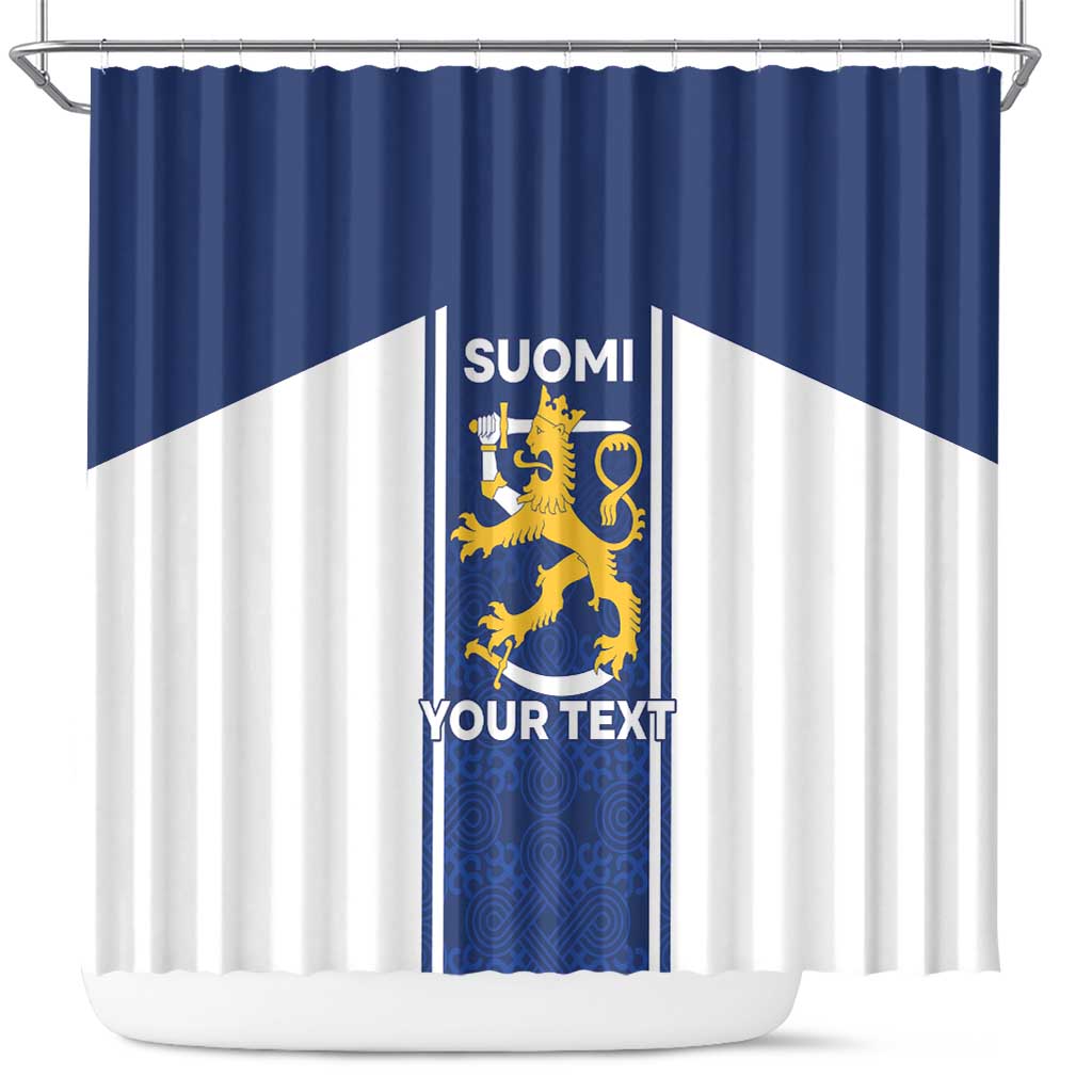 Personalized Finland Suomi Lion Shower Curtain Pride Of The North - Wonder Print Shop