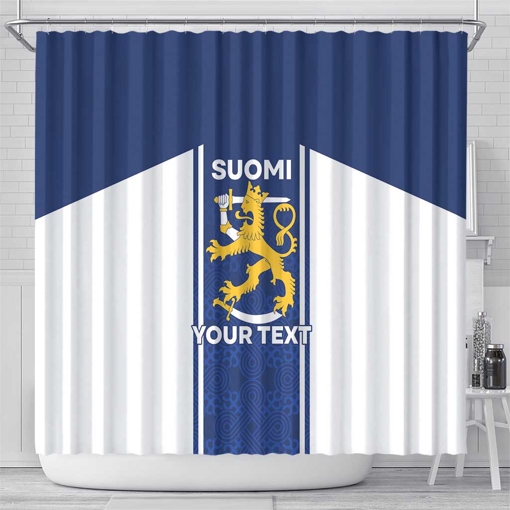 Personalized Finland Suomi Lion Shower Curtain Pride Of The North - Wonder Print Shop