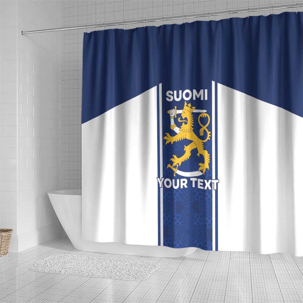Personalized Finland Suomi Lion Shower Curtain Pride Of The North - Wonder Print Shop