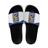 Personalized Finland Suomi Lion Slide Sandals Pride Of The North - Wonder Print Shop
