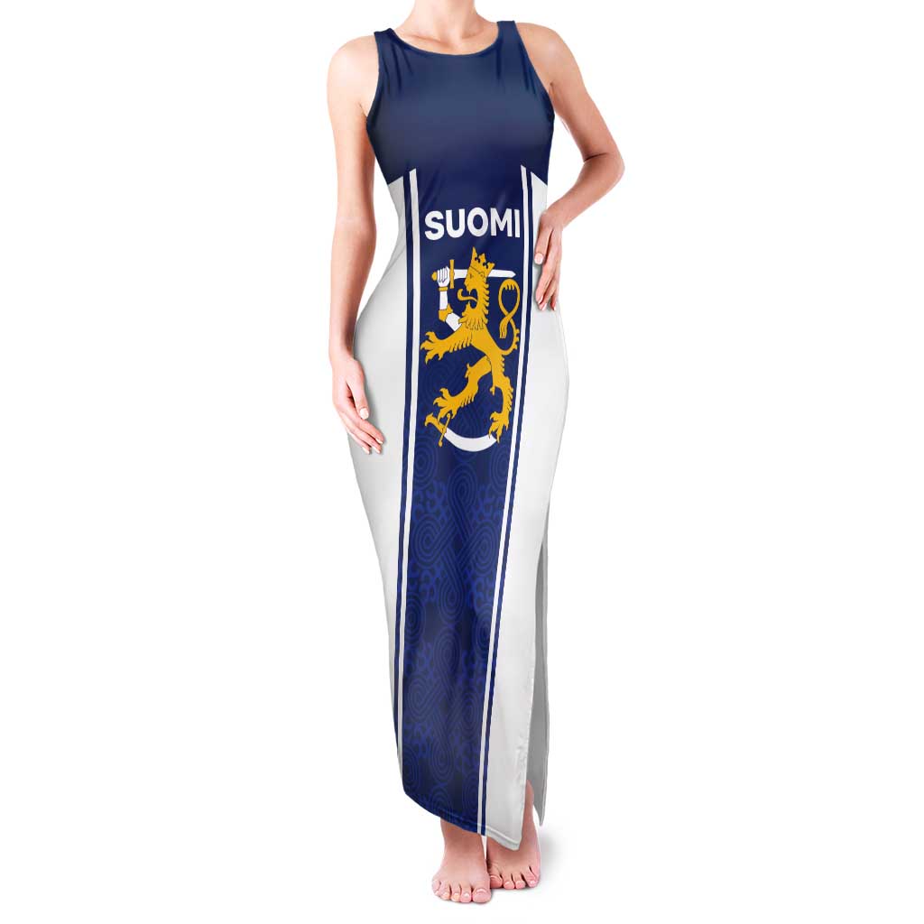 Personalized Finland Suomi Lion Tank Maxi Dress Pride Of The North - Wonder Print Shop