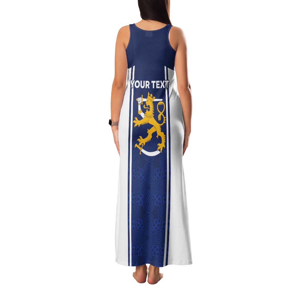 Personalized Finland Suomi Lion Tank Maxi Dress Pride Of The North - Wonder Print Shop