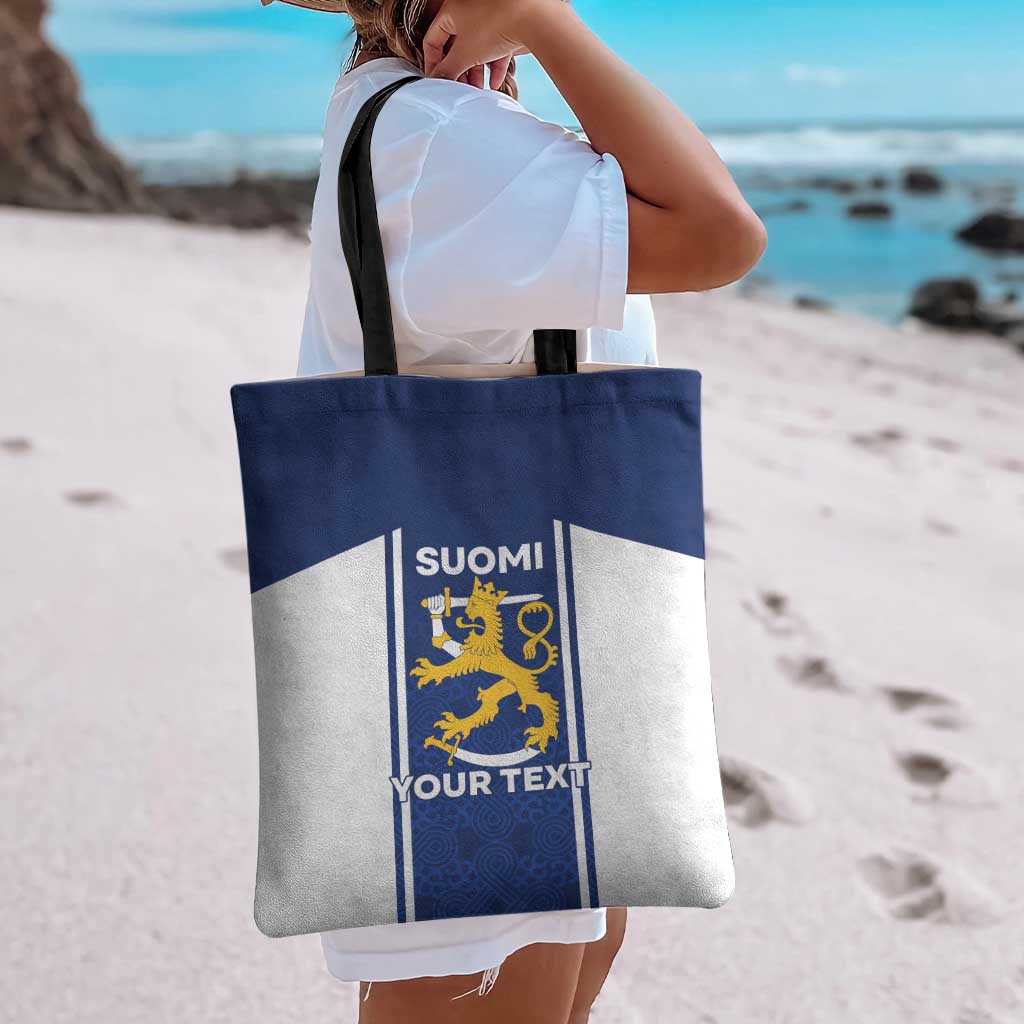 Personalized Finland Suomi Lion Tote Bag Pride Of The North - Wonder Print Shop