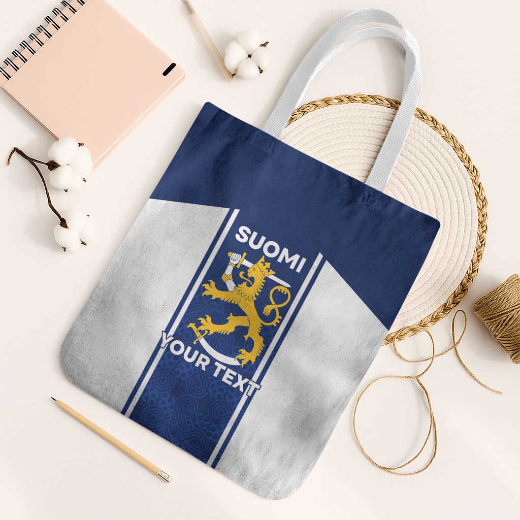 Personalized Finland Suomi Lion Tote Bag Pride Of The North - Wonder Print Shop