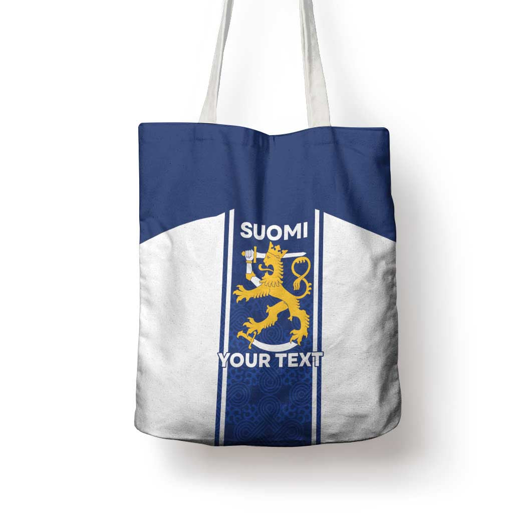 Personalized Finland Suomi Lion Tote Bag Pride Of The North - Wonder Print Shop