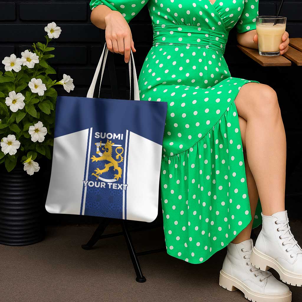 Personalized Finland Suomi Lion Tote Bag Pride Of The North - Wonder Print Shop