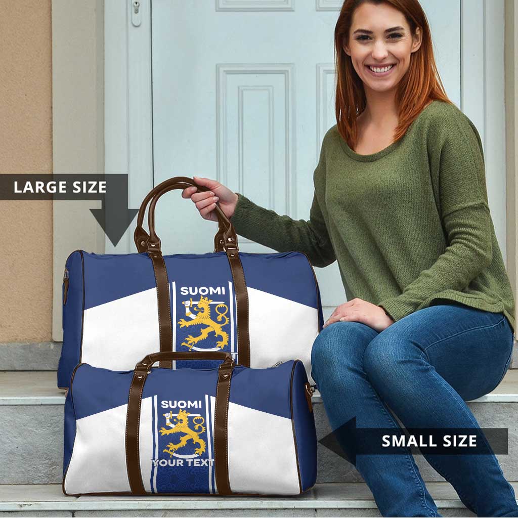 Personalized Finland Suomi Lion Travel Bag Pride Of The North - Wonder Print Shop