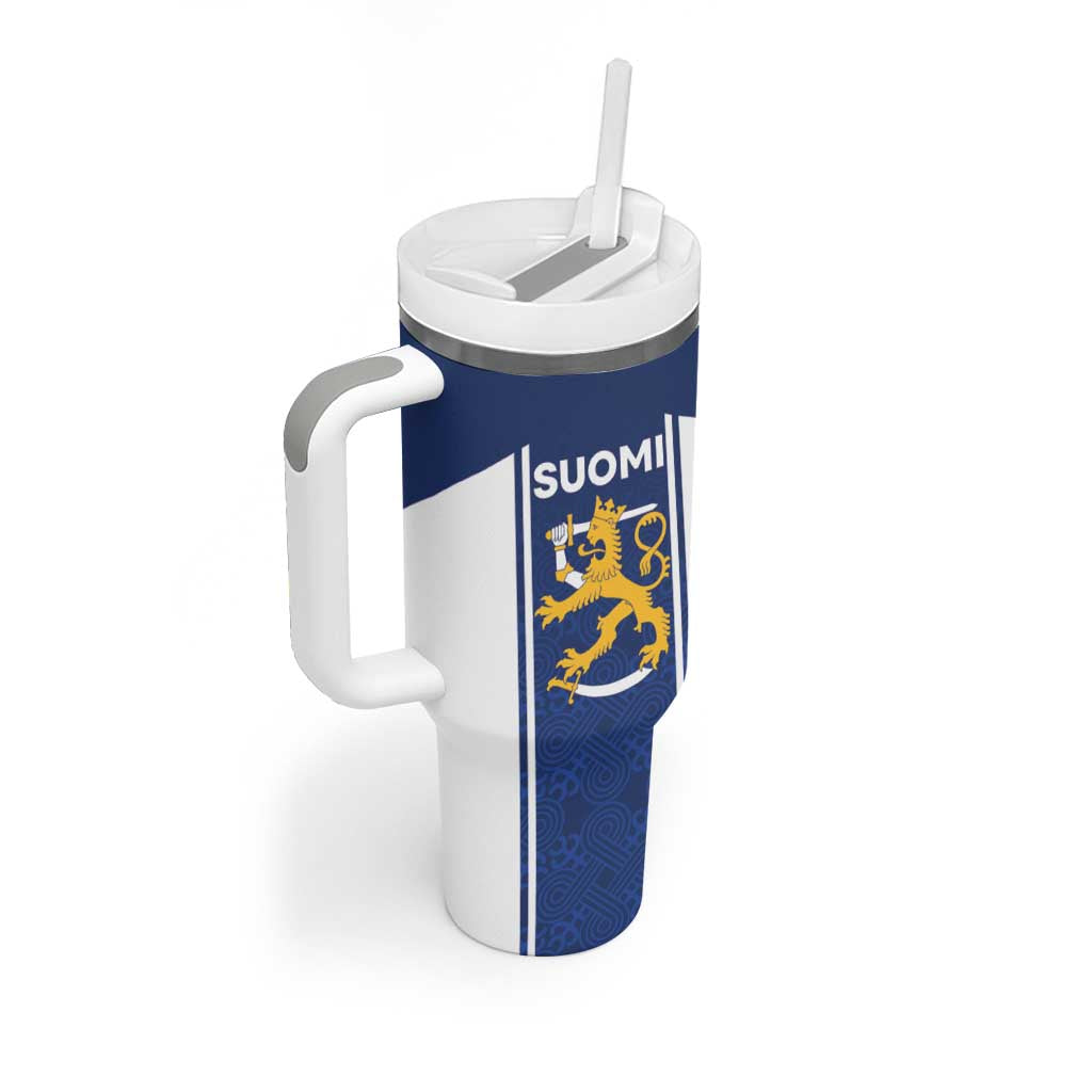 Personalized Finland Suomi Lion Tumbler With Handle Pride Of The North - Wonder Print Shop