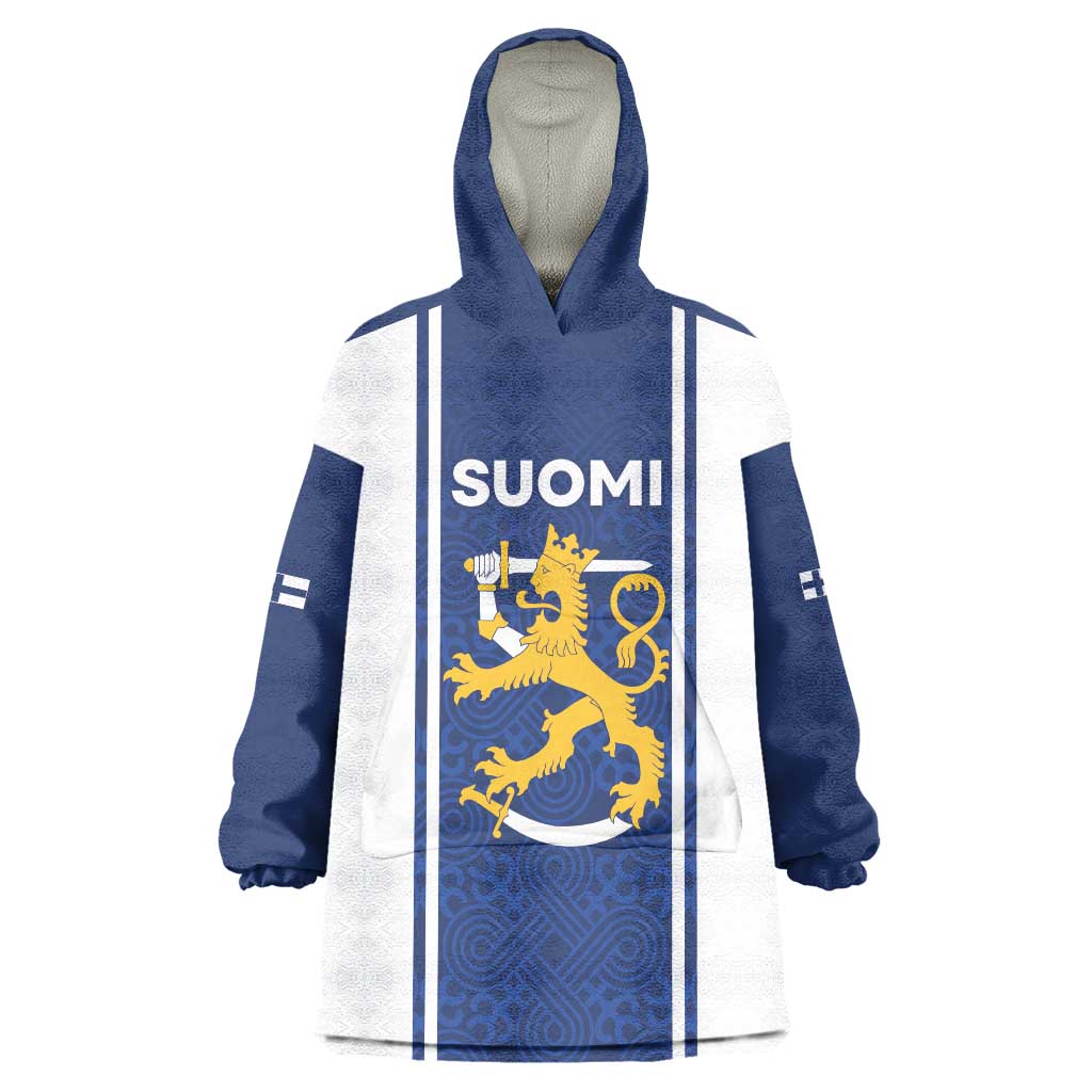 Personalized Finland Suomi Lion Wearable Blanket Hoodie Pride Of The North - Wonder Print Shop