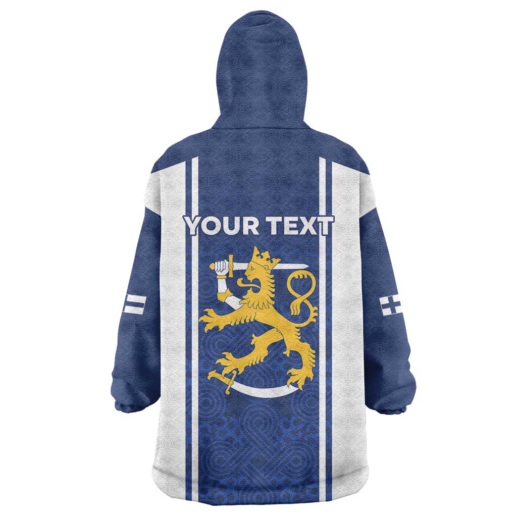 Personalized Finland Suomi Lion Wearable Blanket Hoodie Pride Of The North - Wonder Print Shop