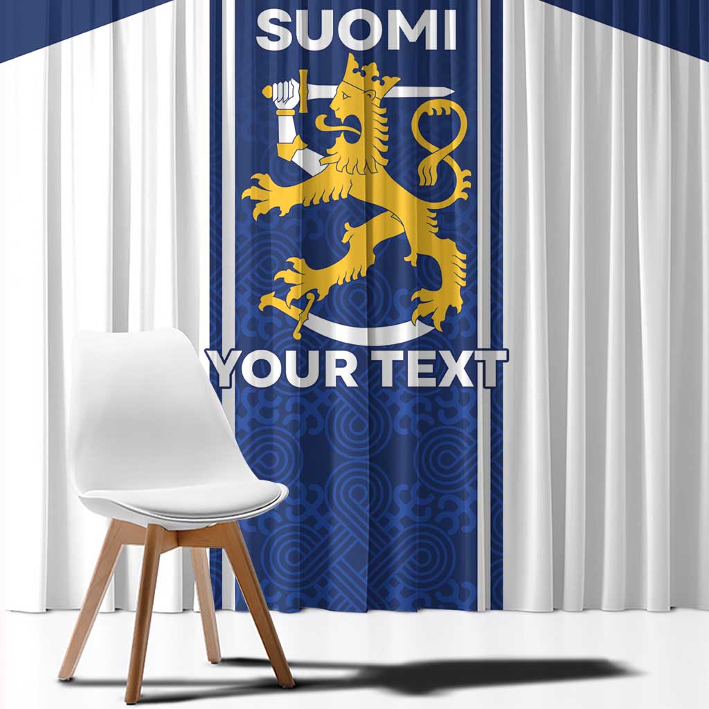 Personalized Finland Suomi Lion Window Curtain Pride Of The North - Wonder Print Shop
