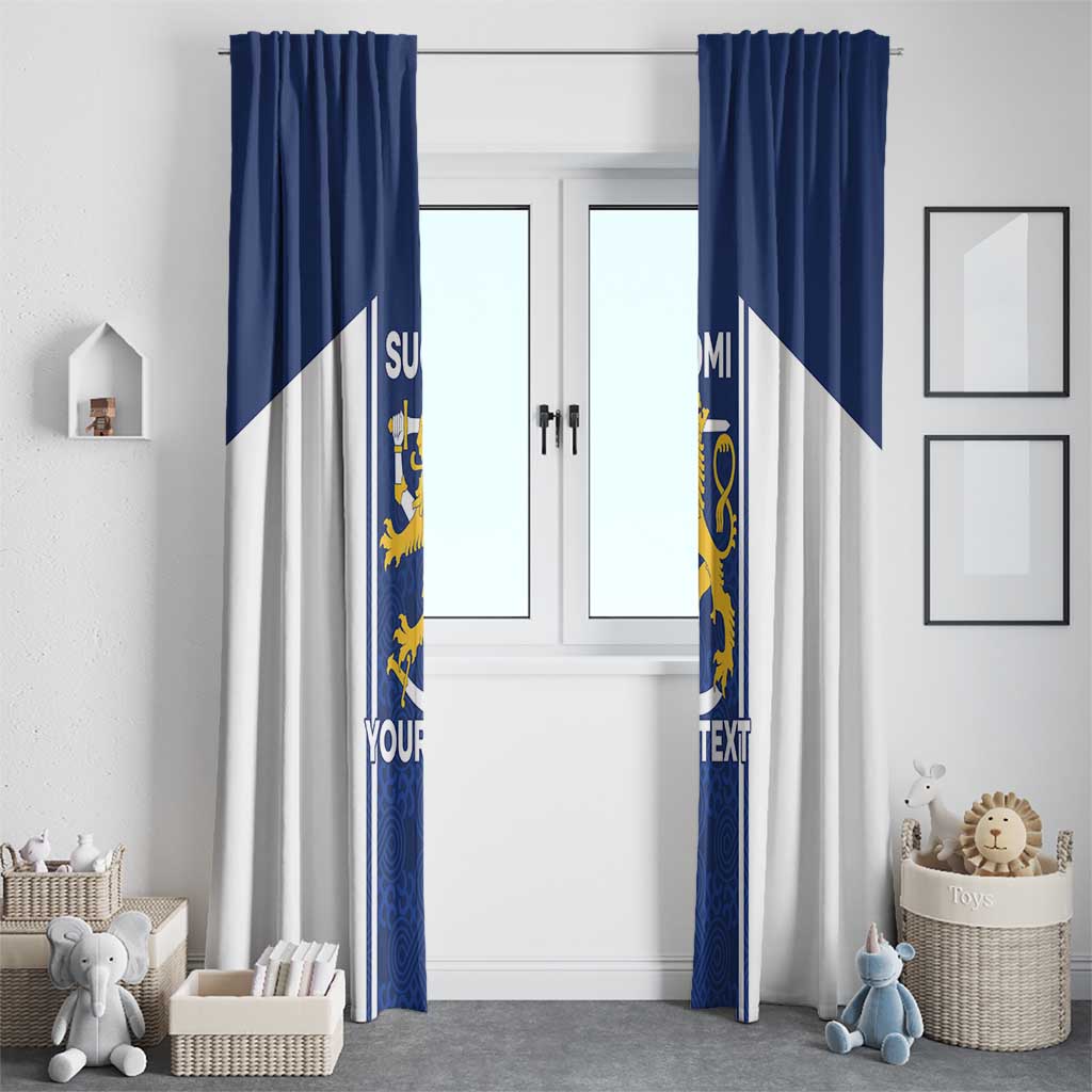 Personalized Finland Suomi Lion Window Curtain Pride Of The North - Wonder Print Shop