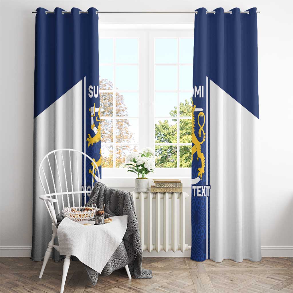 Personalized Finland Suomi Lion Window Curtain Pride Of The North - Wonder Print Shop