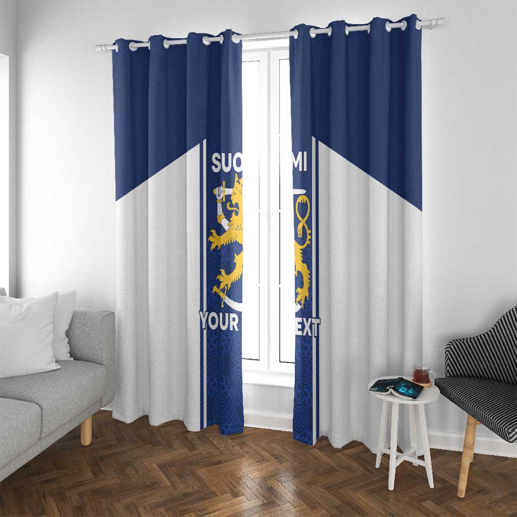 Personalized Finland Suomi Lion Window Curtain Pride Of The North - Wonder Print Shop