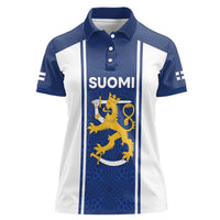 Personalized Finland Suomi Lion Women Polo Shirt Pride Of The North - Wonder Print Shop