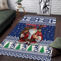 Funny Finland Christmas Area Rug Hauskaa Joulua Joulupukki - Wonder Print Shop