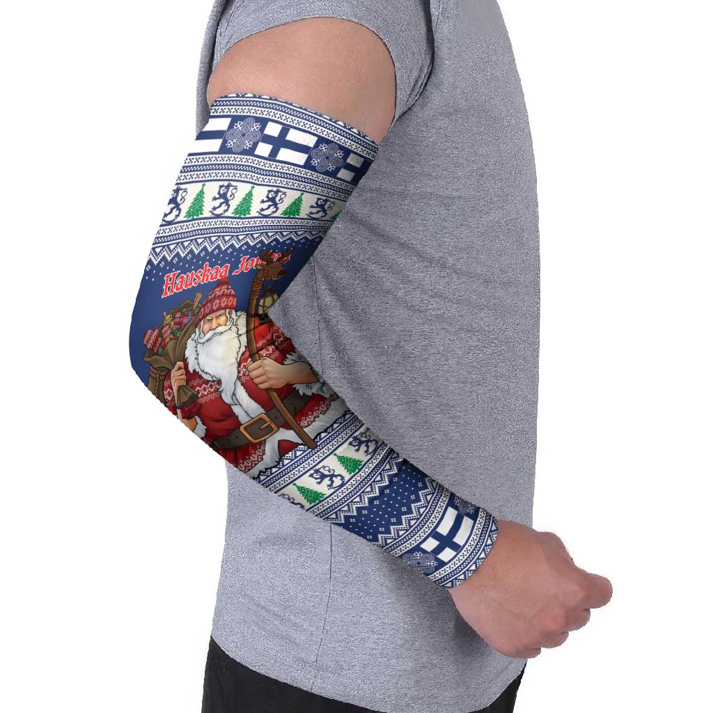 Funny Finland Christmas Arm Sleeves Hauskaa Joulua Joulupukki - Wonder Print Shop