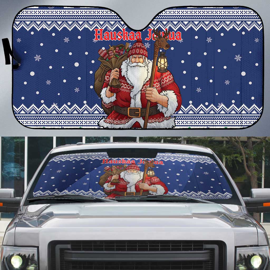 Funny Finland Christmas Auto Sun Shade Hauskaa Joulua Joulupukki - Wonder Print Shop